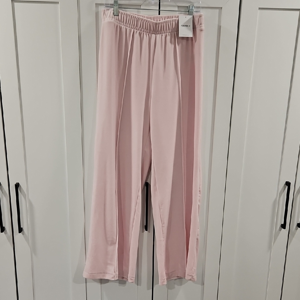 Forever 21 Blush Pink Widw Leg Joggers